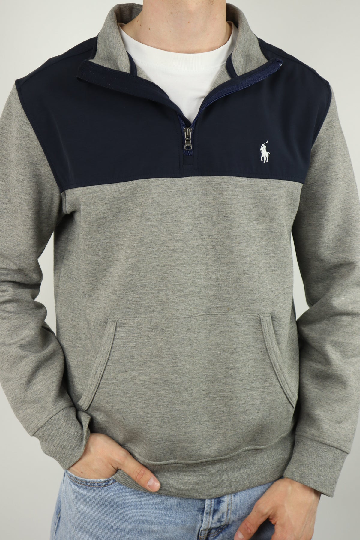 Ralph Lauren trui met kwart rits - M