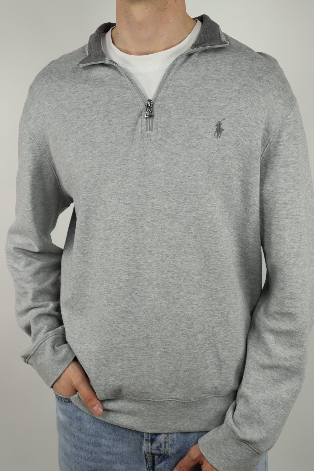 Ralph Lauren trui met kwart rits - M