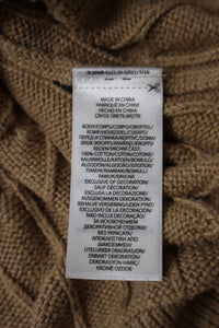 Ralph Lauren kabeltrui met kwart rits - M