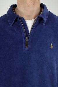 Ralph Lauren corduroy/velours trui met kwart rits - XL