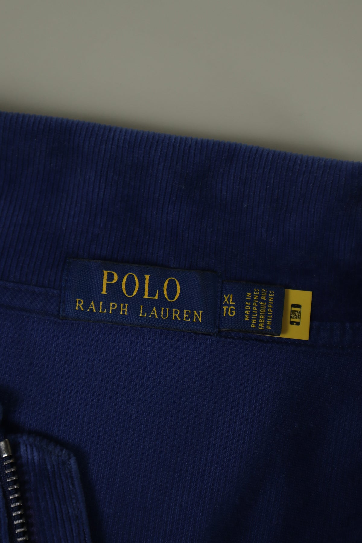 Ralph Lauren corduroy/velours trui met kwart rits - XL