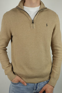 Ralph Lauren trui met kwart rits - M