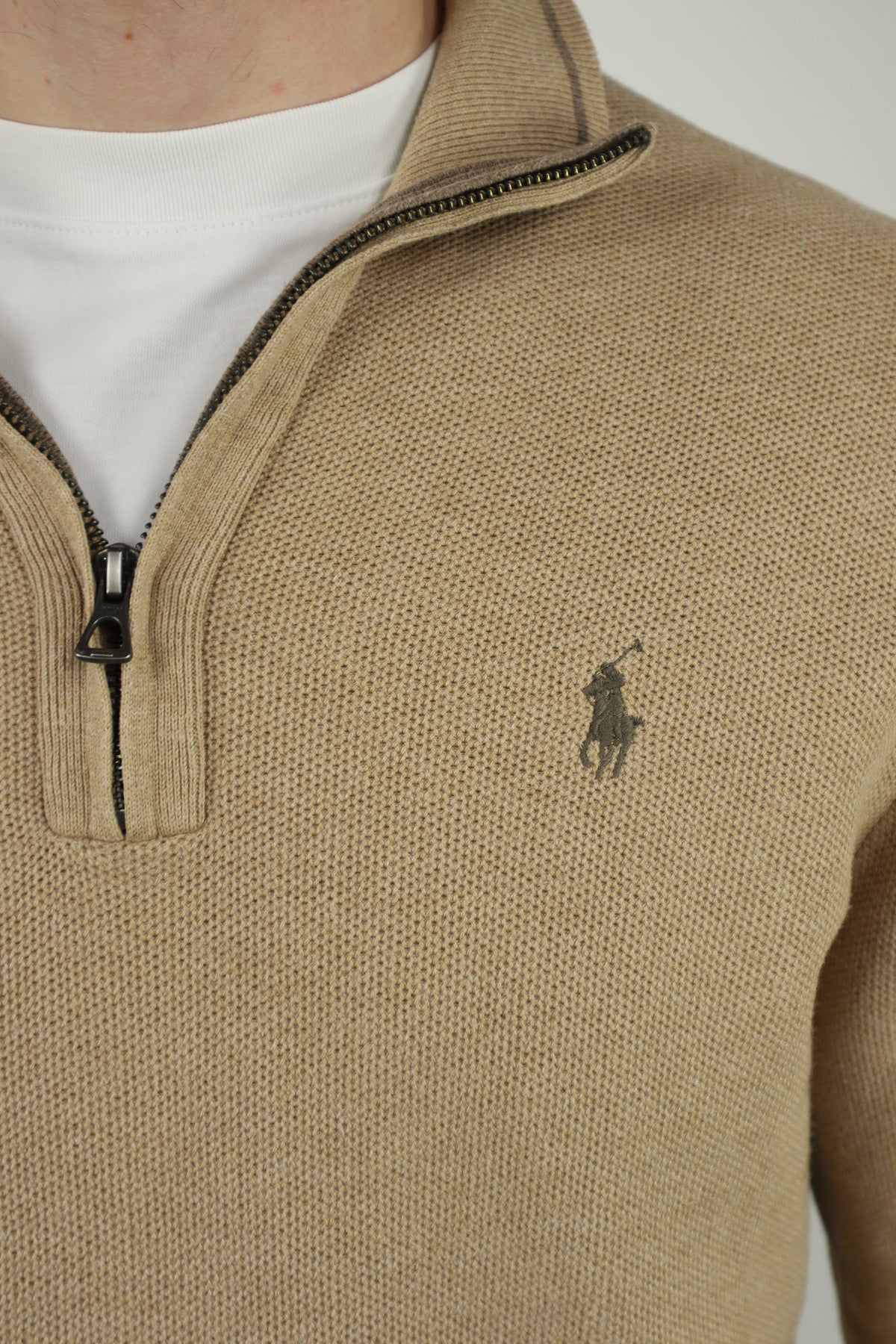 Ralph Lauren trui met kwart rits - M
