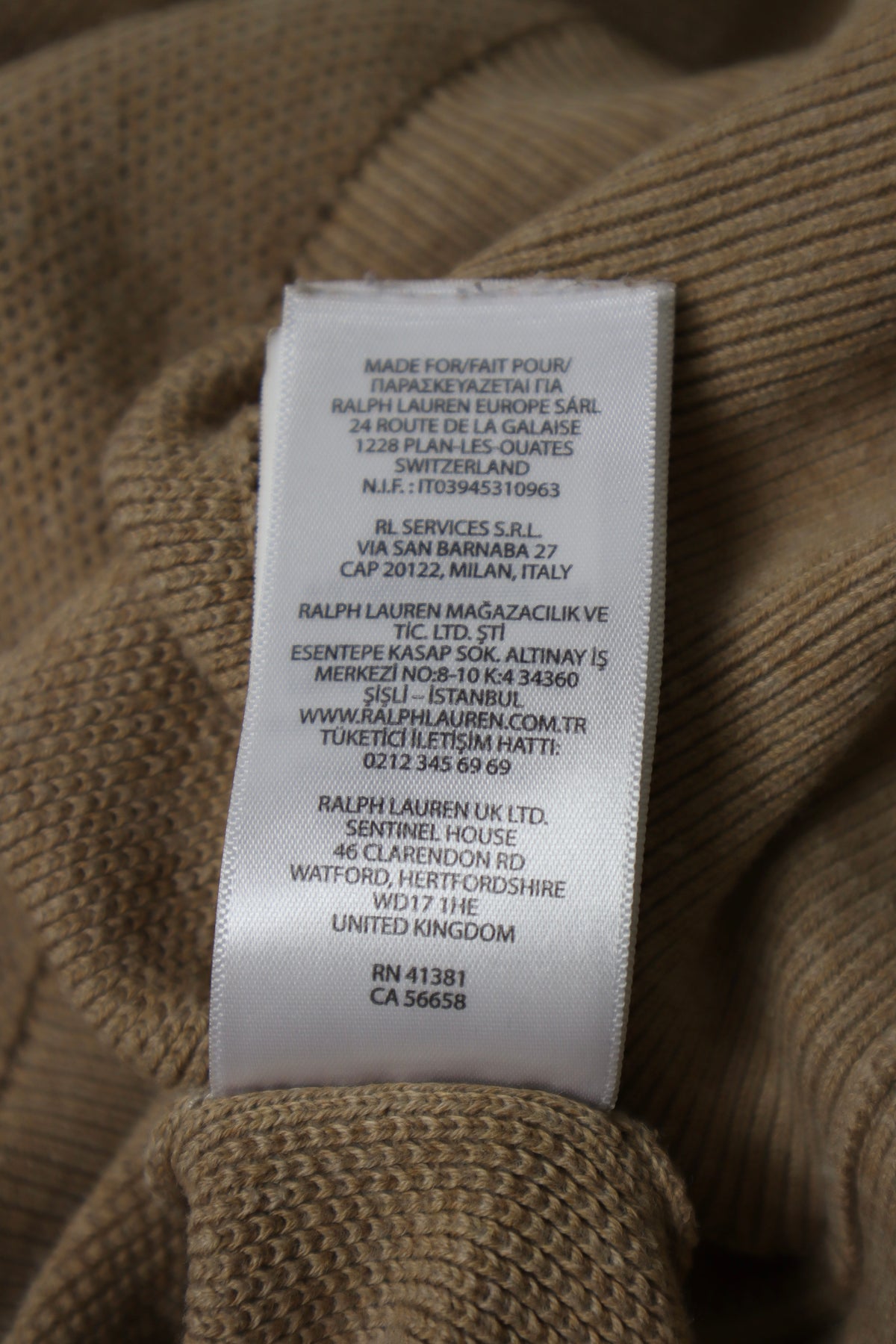 Ralph Lauren trui met kwart rits - M
