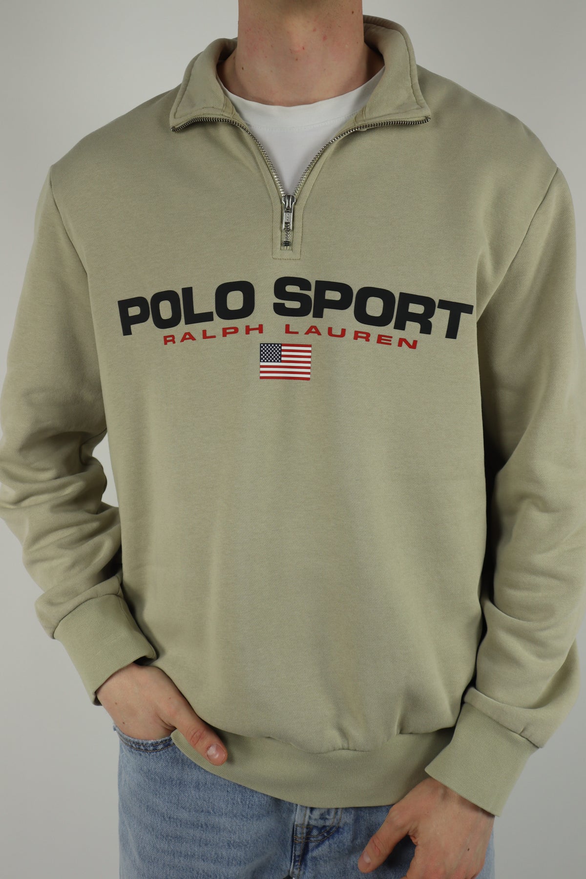 Ralph Lauren Polo Sport trui met kwart rits - L