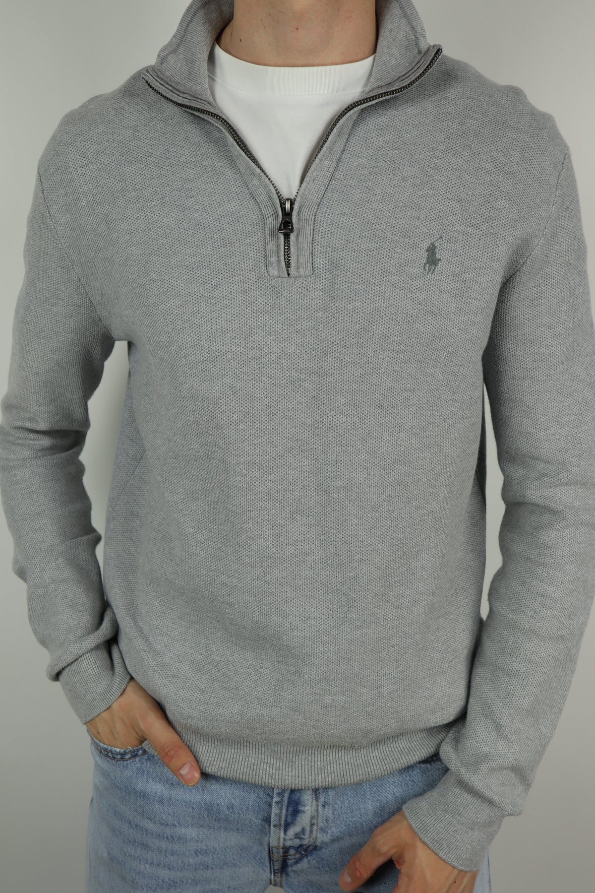 Ralph Lauren trui met kwart rits - M