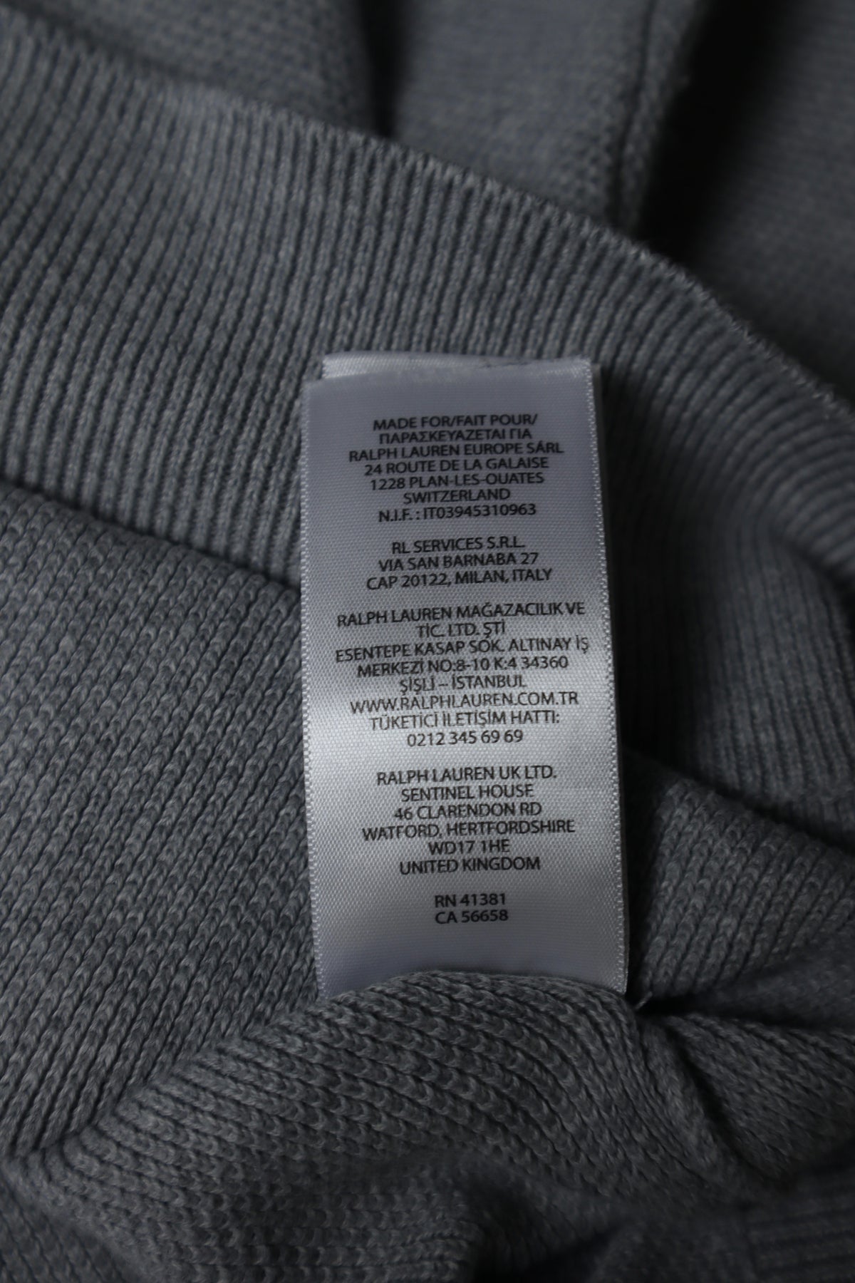 Ralph Lauren trui met kwart rits - M