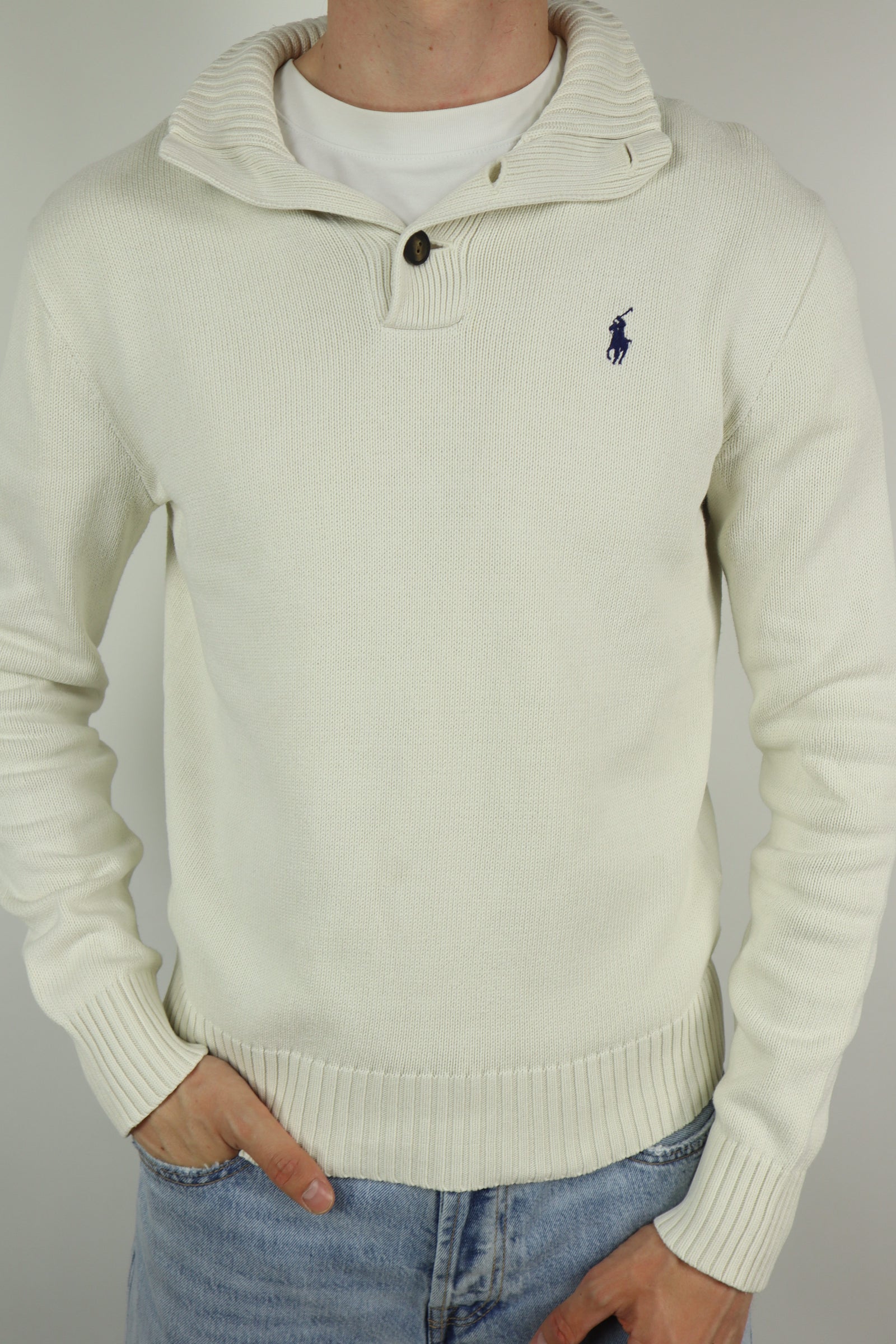 Ralph Lauren trui met knoopsluiting - M