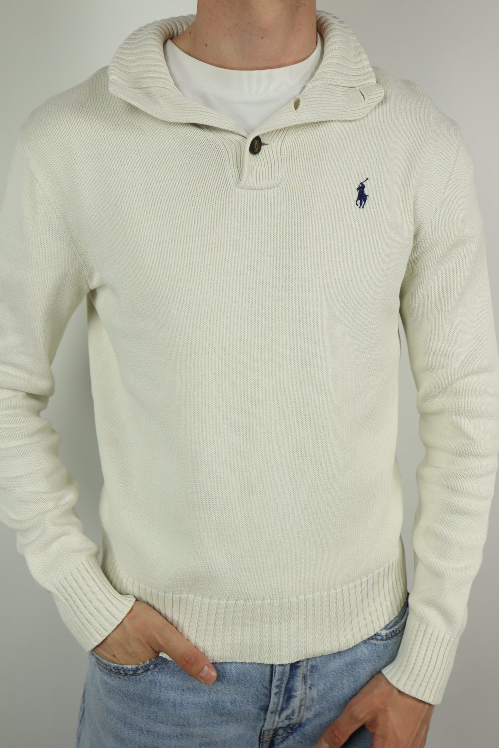 Ralph Lauren trui met knoopsluiting - M