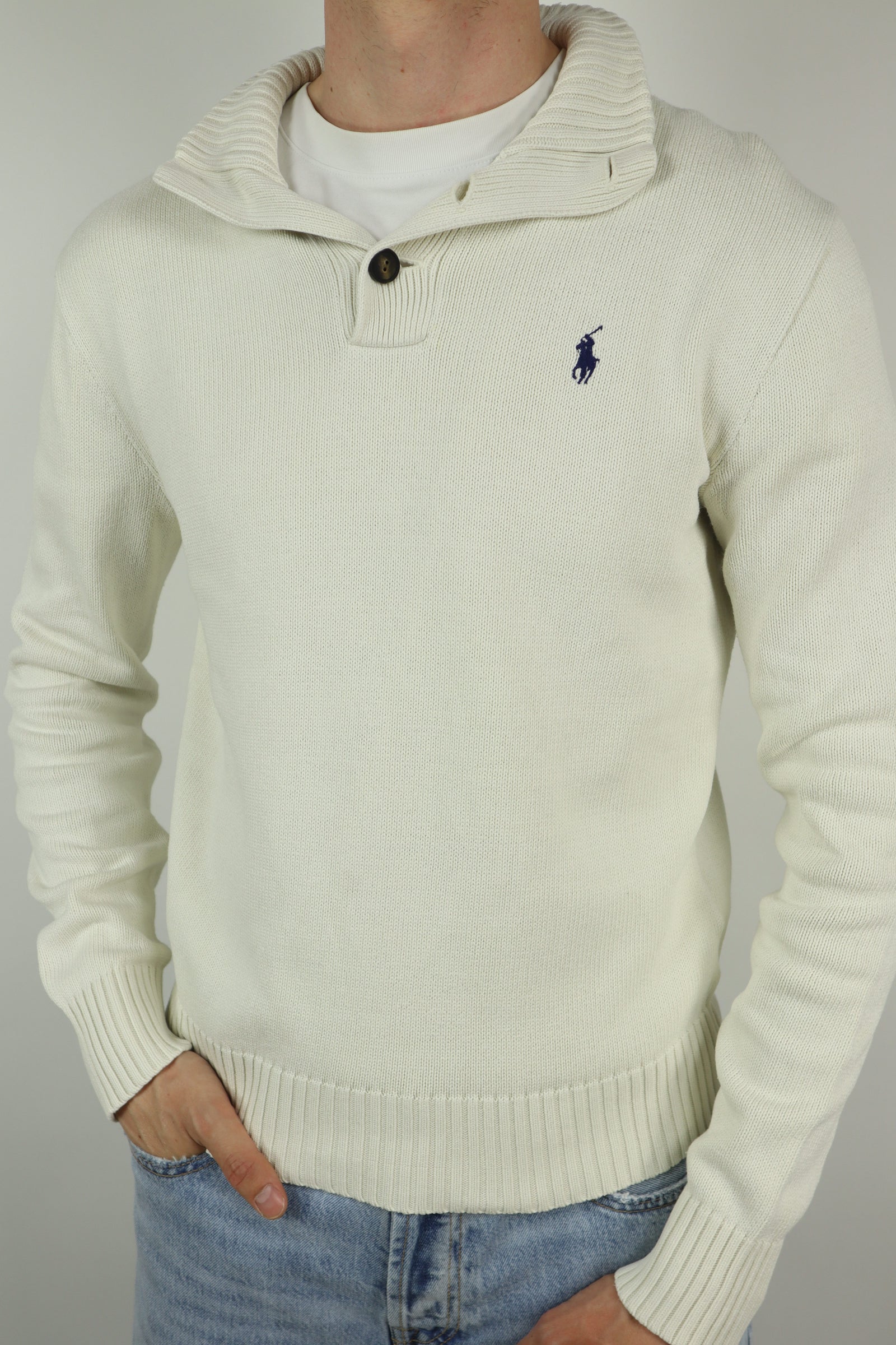 Ralph Lauren trui met knoopsluiting - M