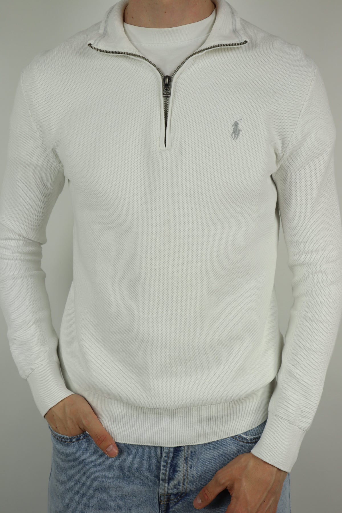 Ralph Lauren trui met kwart rits - S