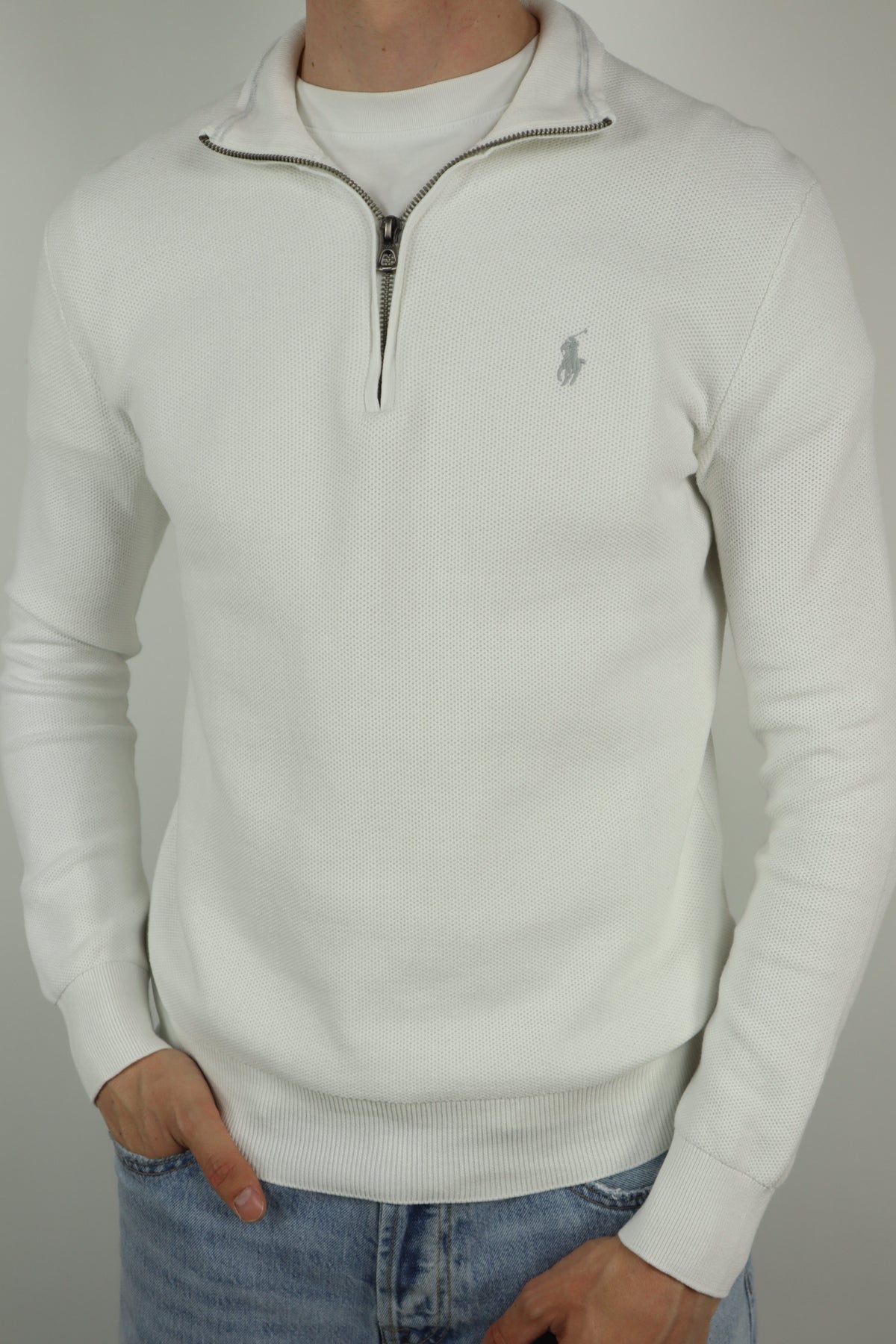 Ralph Lauren trui met kwart rits - S