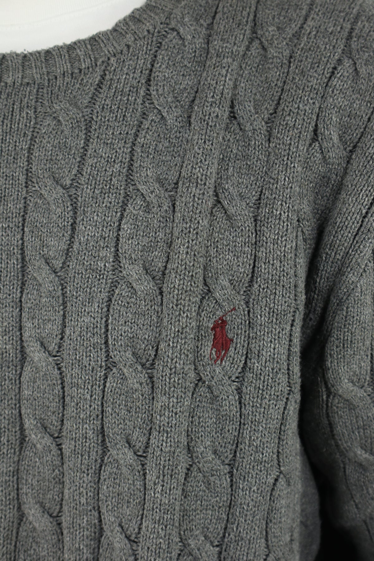 Ralph Lauren kabeltrui met ronde hals - XL