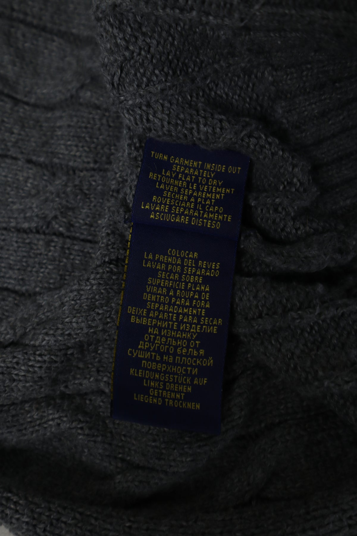 Ralph Lauren kabeltrui met ronde hals - XL