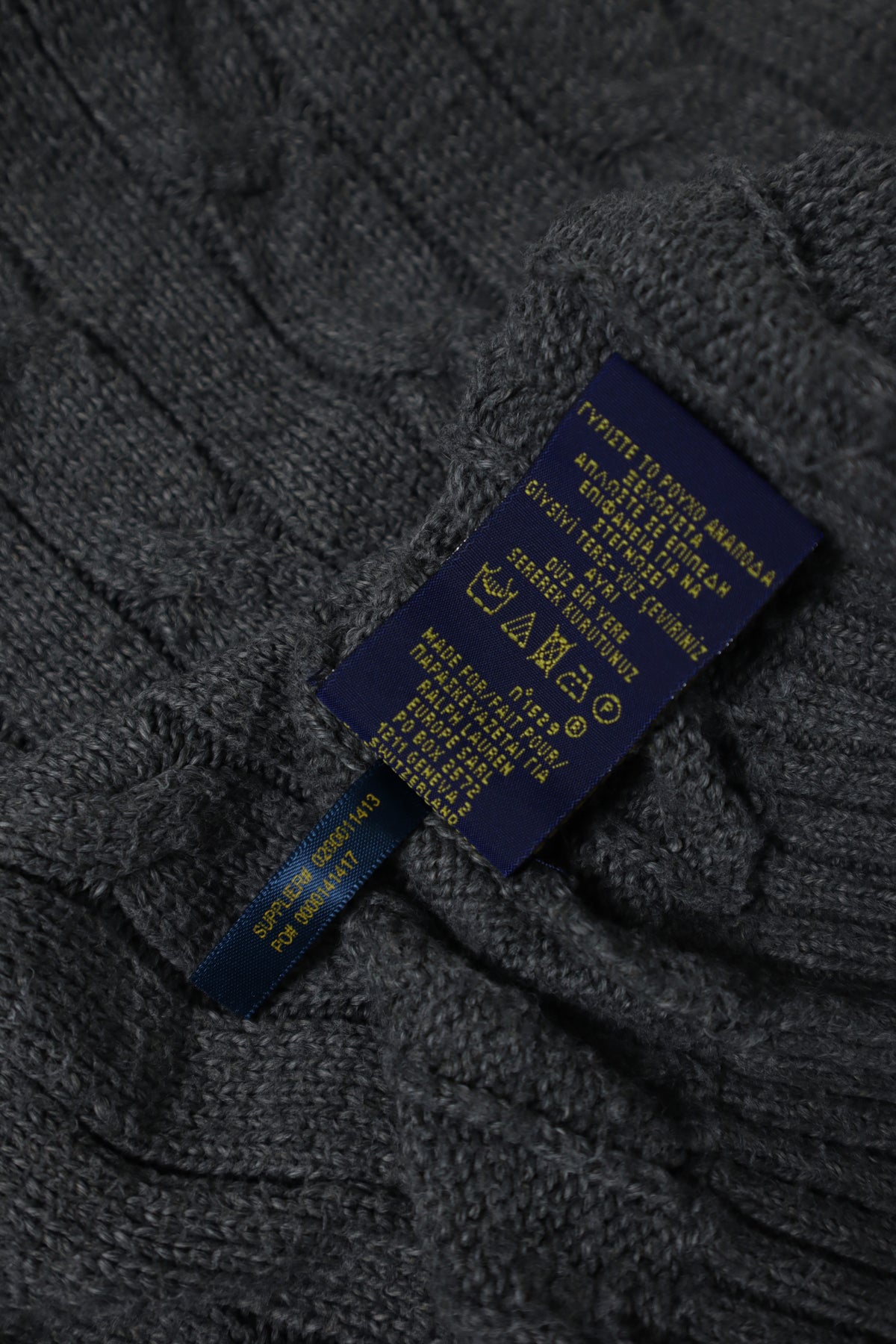 Ralph Lauren kabeltrui met ronde hals - XL