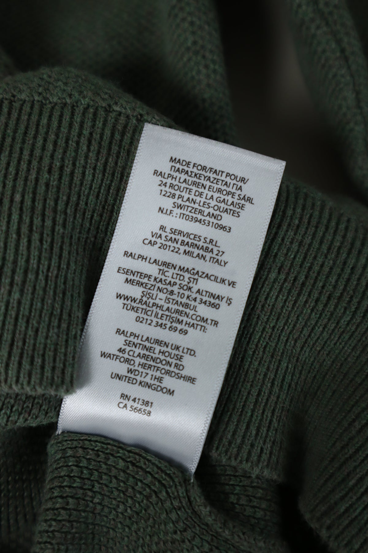 Ralph Lauren trui met kwart rits - M