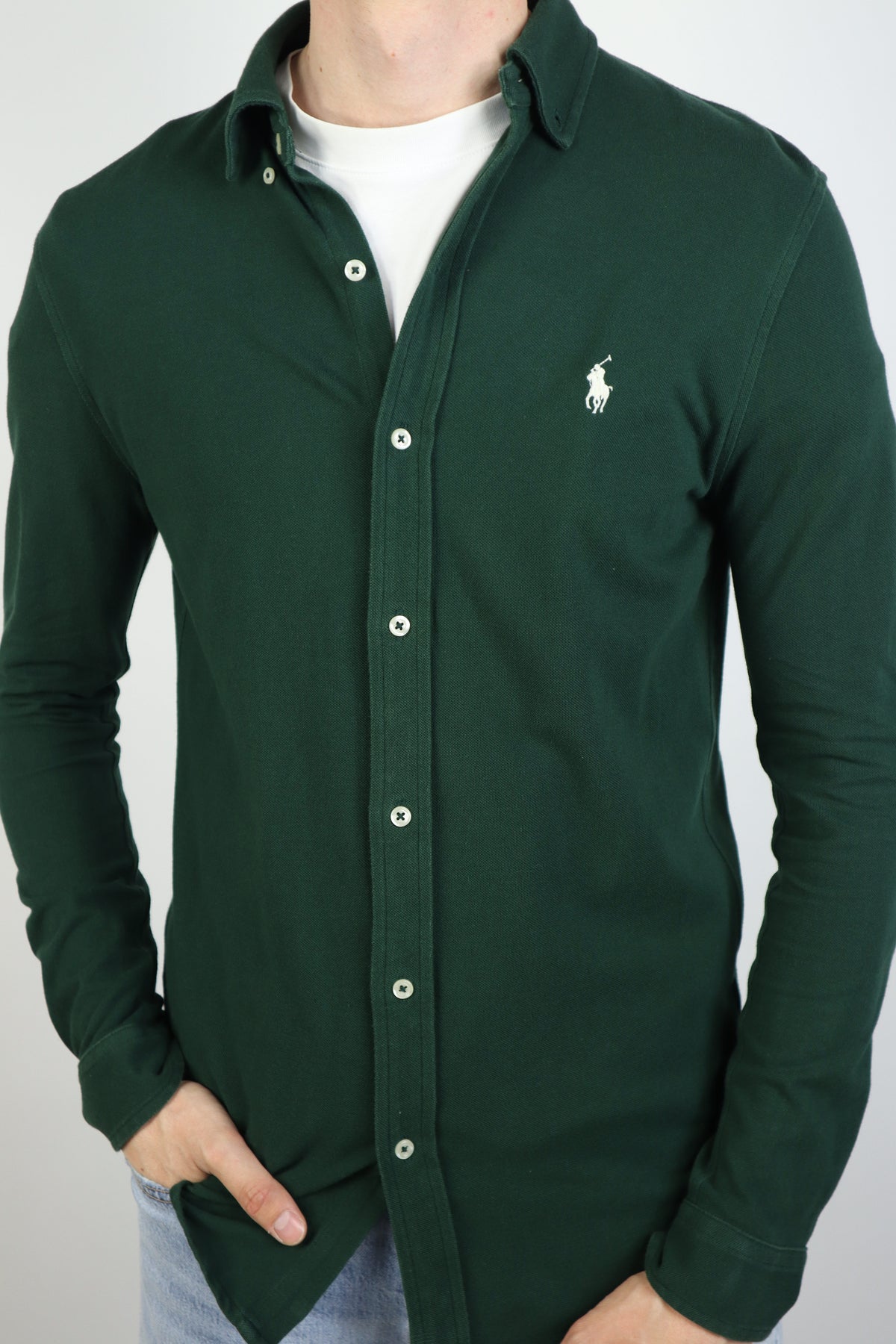 Ralph Lauren overhemd featherweight mesh - S