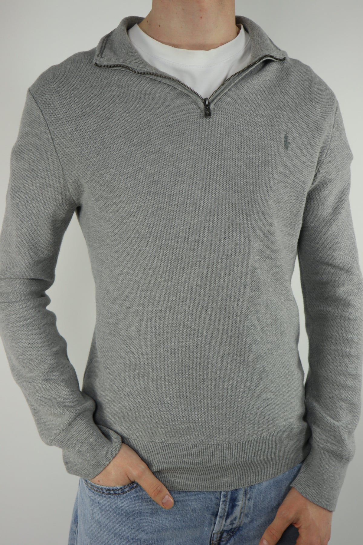 Ralph Lauren trui met kwart rits - S