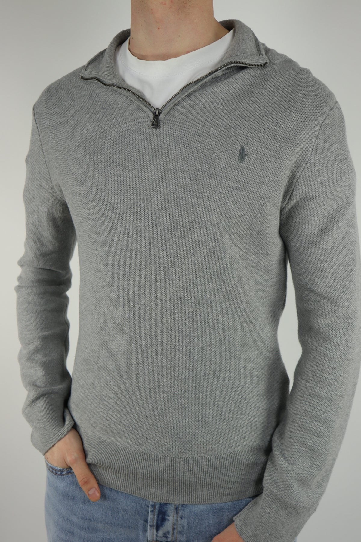 Ralph Lauren trui met kwart rits - S