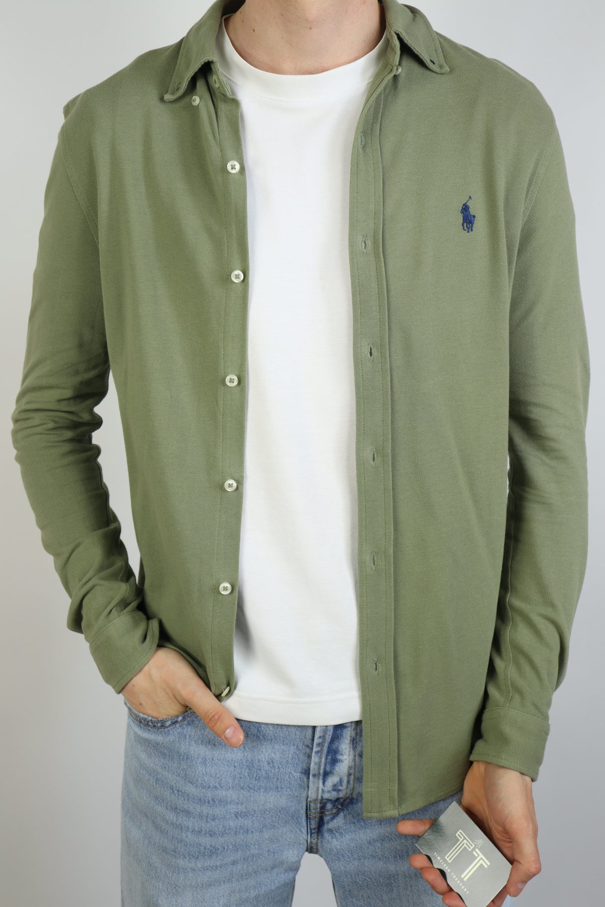 Ralph Lauren overhemd featherweight mesh - S