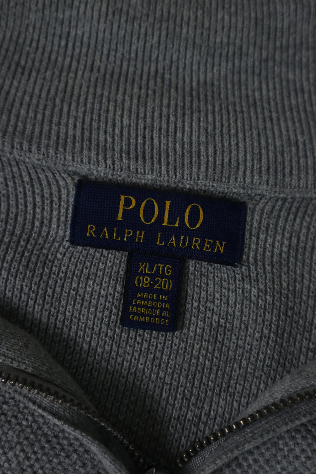 Ralph Lauren trui met kwart rits - S