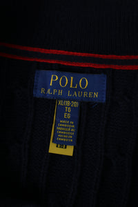 Ralph Lauren kabeltrui met knoopjes - M