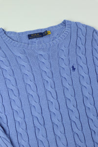 Ralph Lauren kabeltrui met ronde hals - M