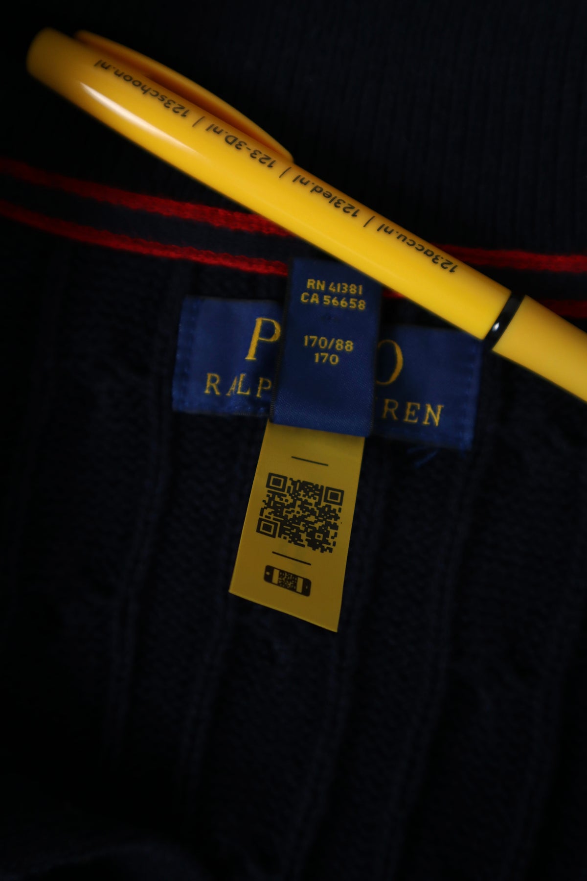 Ralph Lauren kabeltrui met knoopjes - M