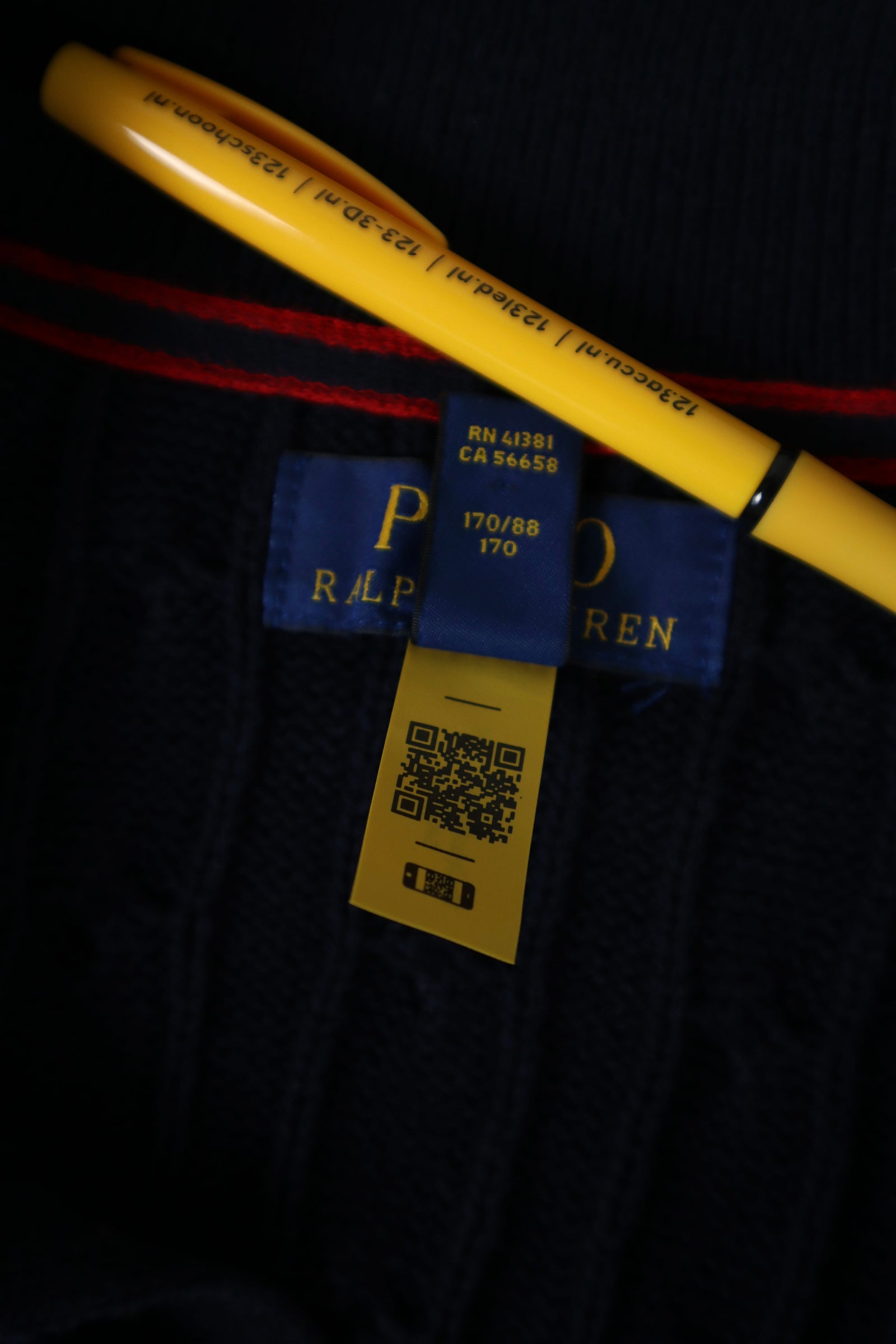 Ralph Lauren kabeltrui met knoopsluiting - M