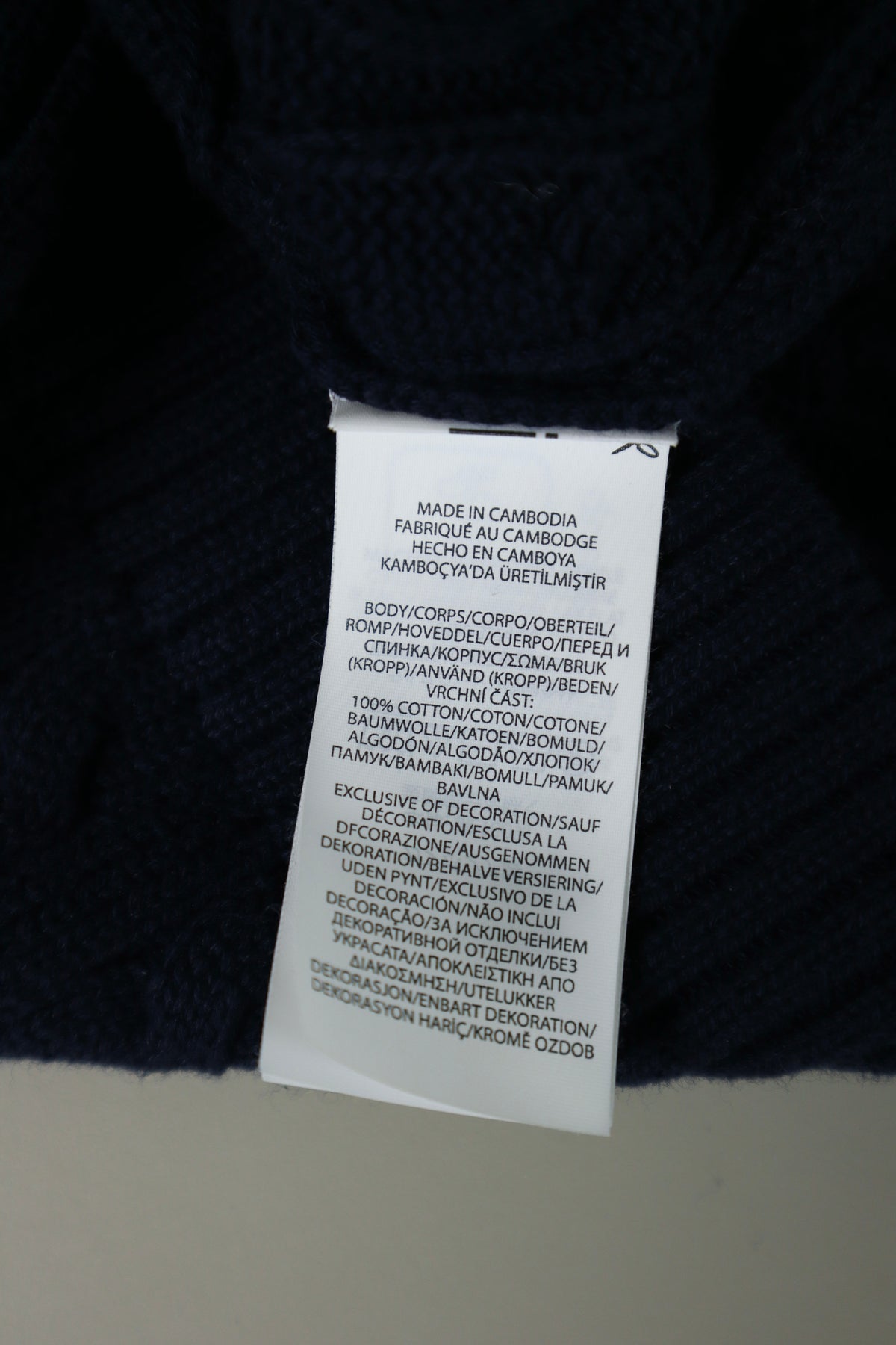 Ralph Lauren kabeltrui met knoopjes - M