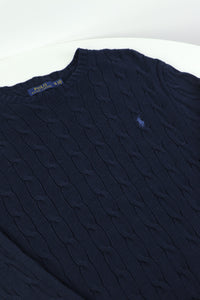 Ralph Lauren kabeltrui met ronde hals - XL