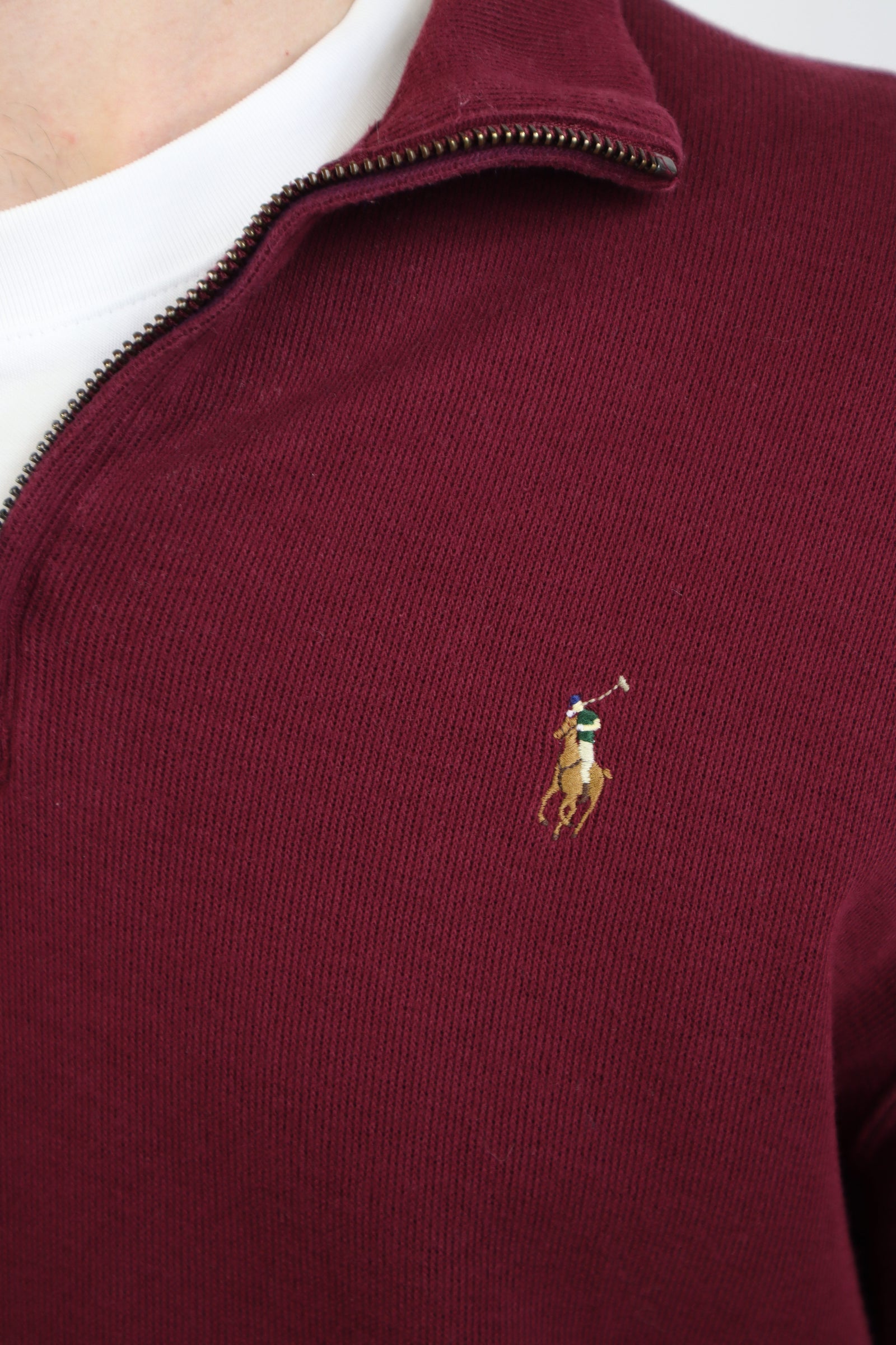 Ralph Lauren trui met kwart rits - M