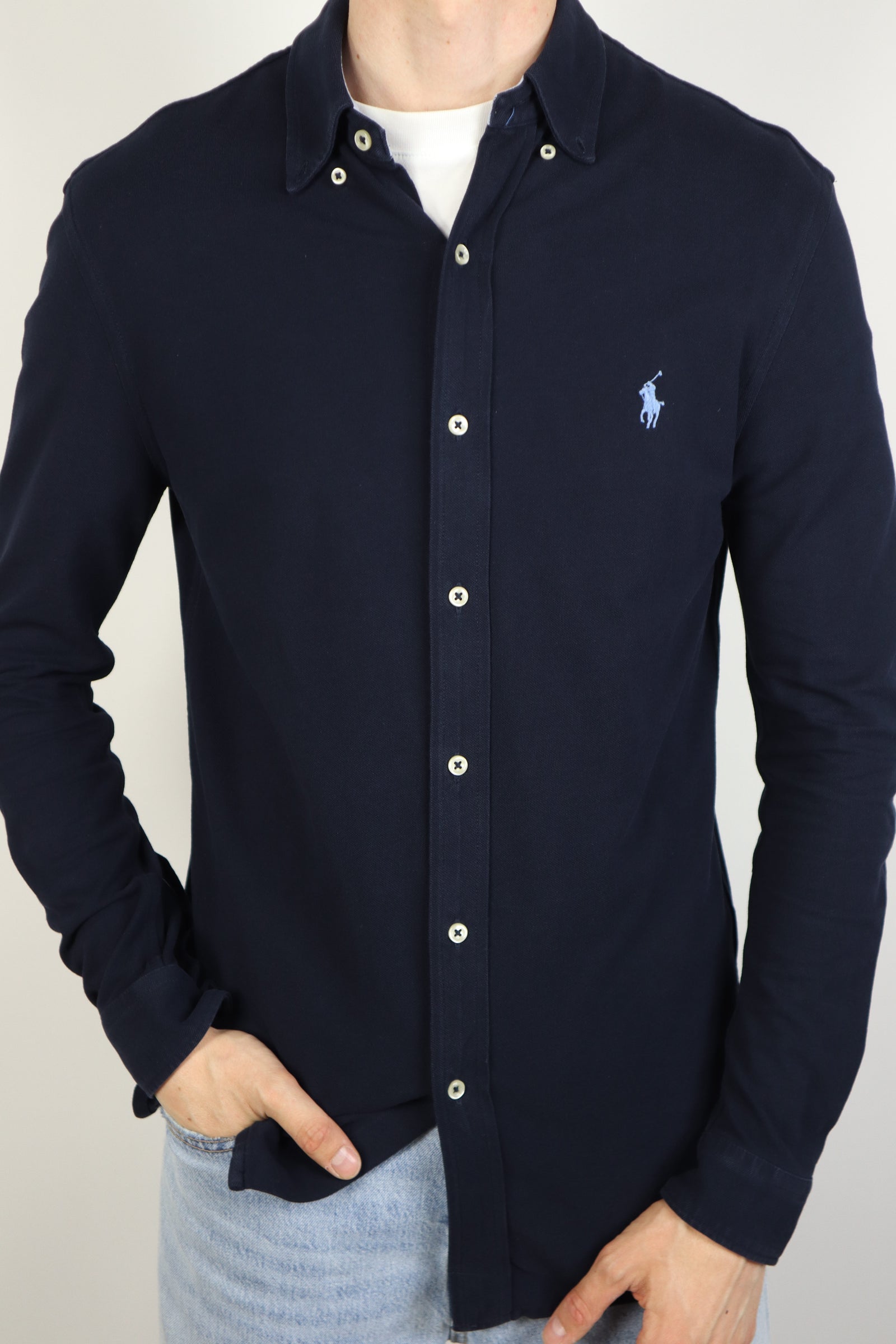Ralph Lauren featherweight mesh overhemd - S/M