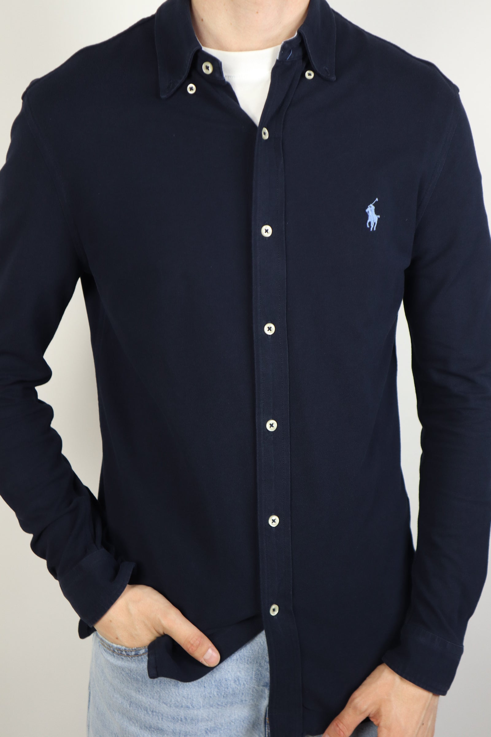 Ralph Lauren featherweight mesh overhemd - S/M