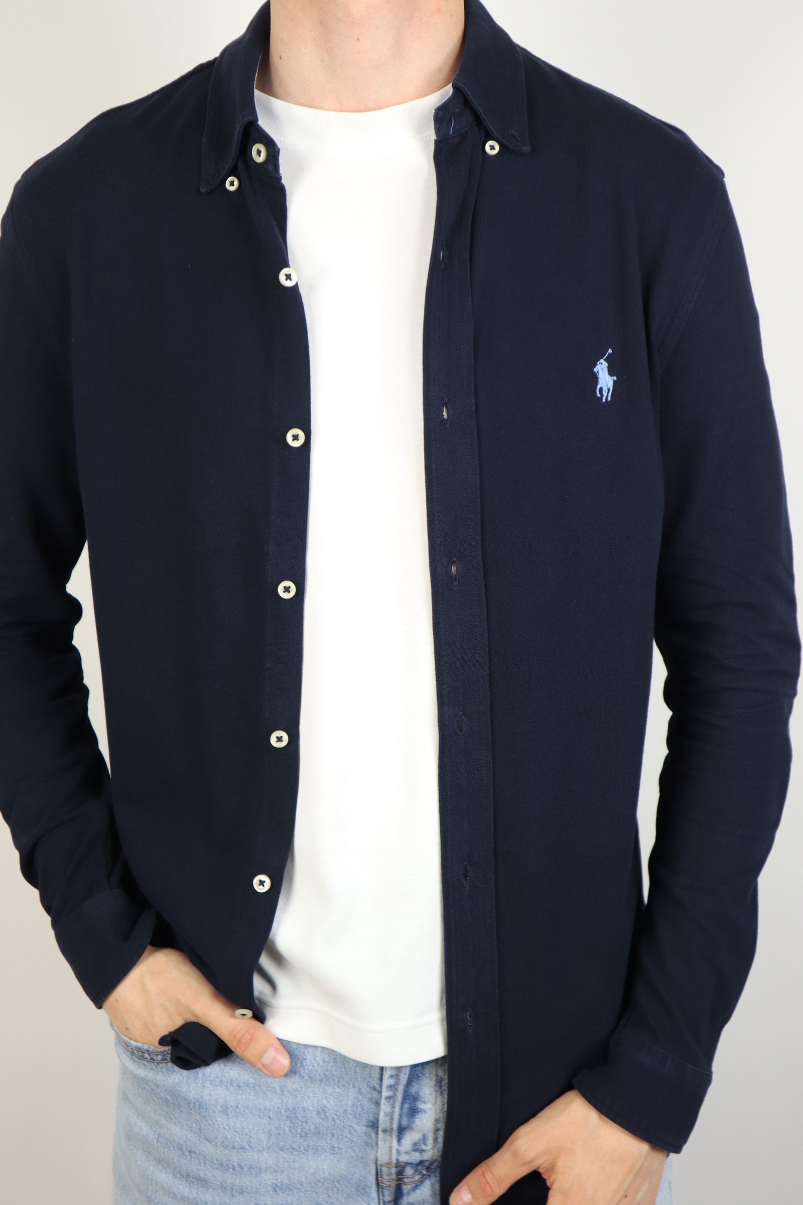 Ralph Lauren featherweight mesh overhemd - S/M