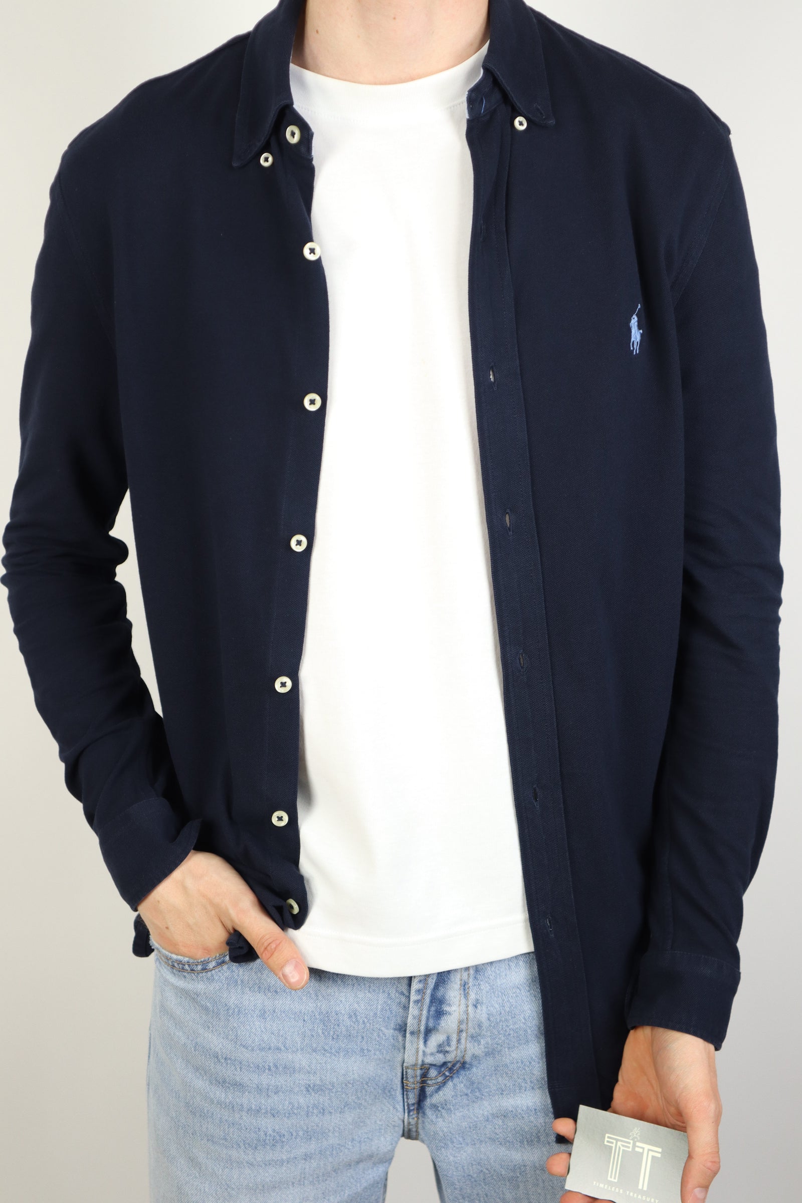 Ralph Lauren featherweight mesh overhemd - S/M
