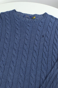 Ralph Lauren kabeltrui met ronde hals - M