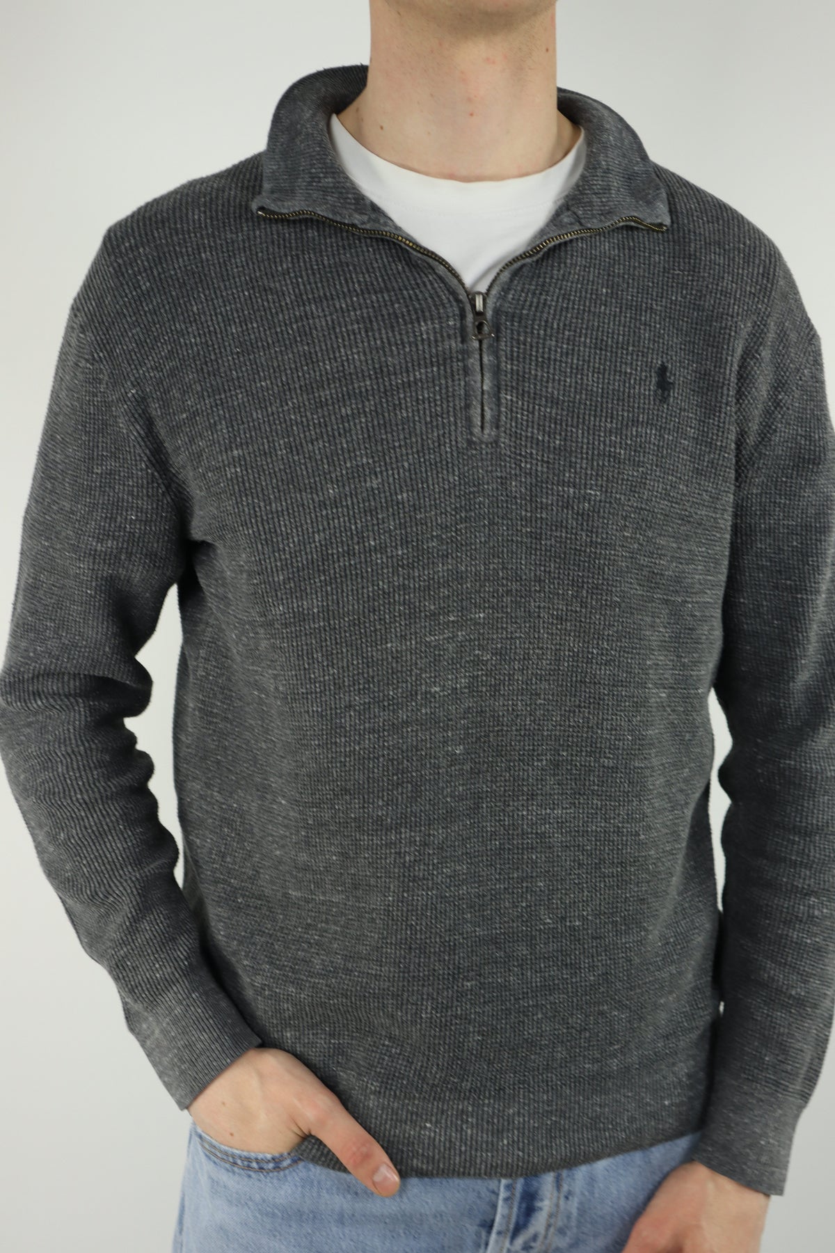 Ralph Lauren trui met kwart rits - M