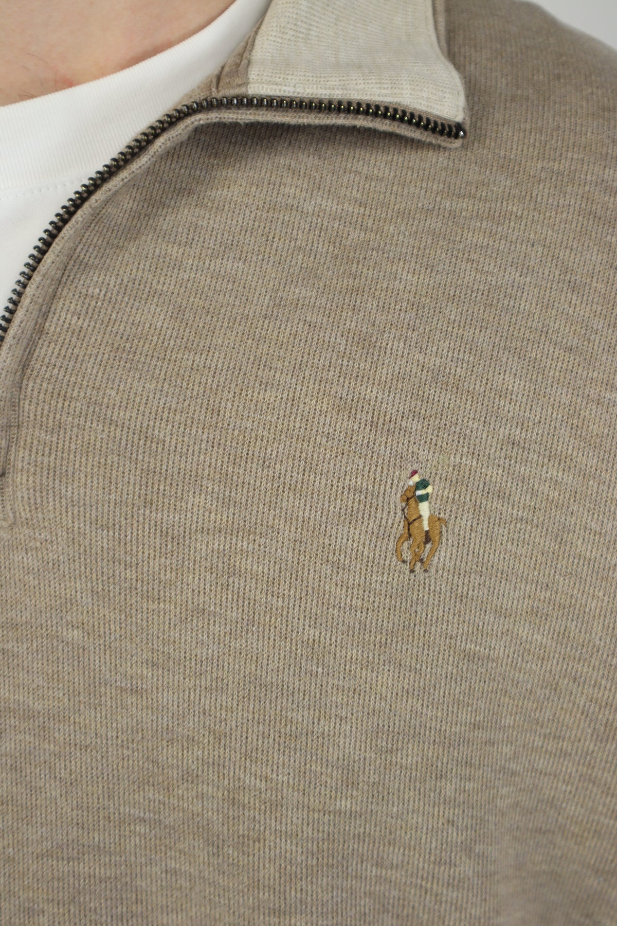 Ralph Lauren trui met kwart rits - M