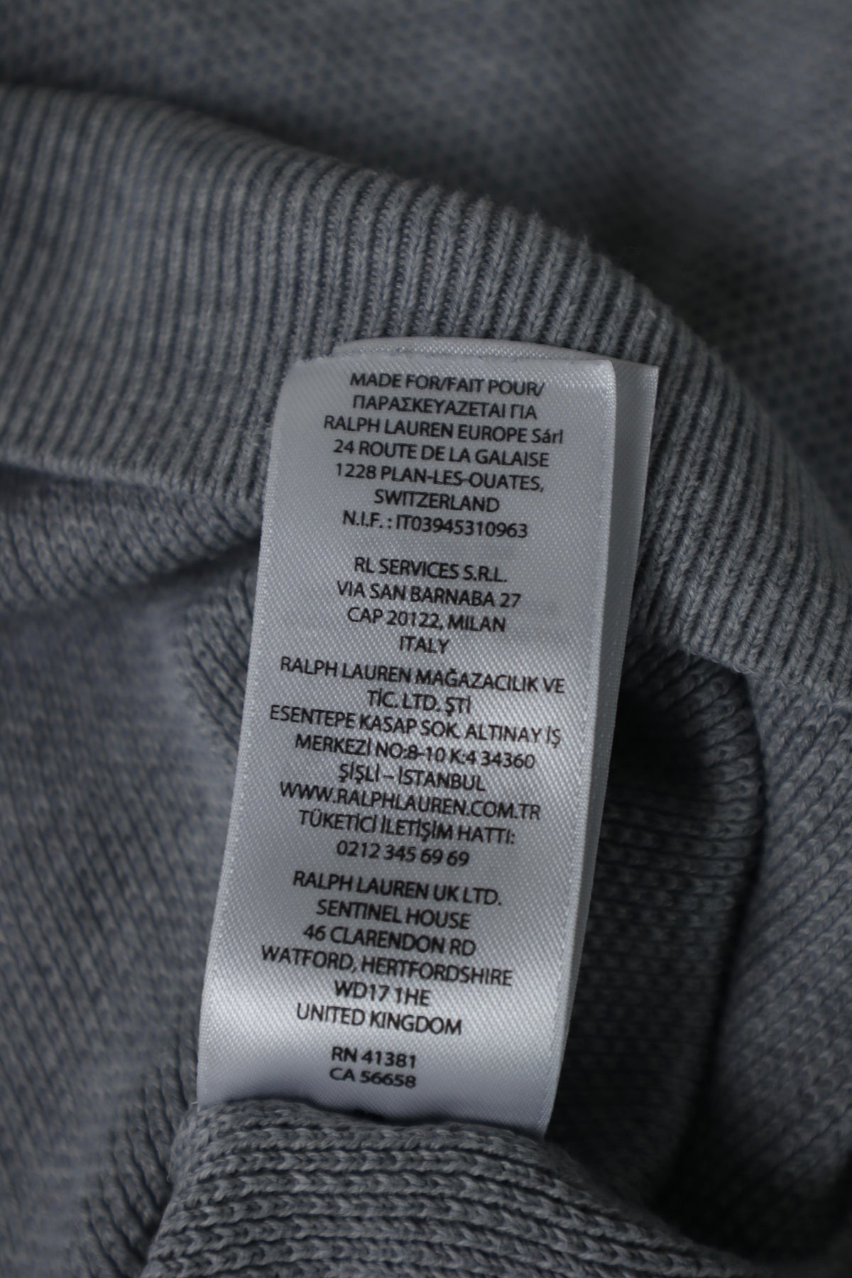 Ralph Lauren trui met kwart rits - S
