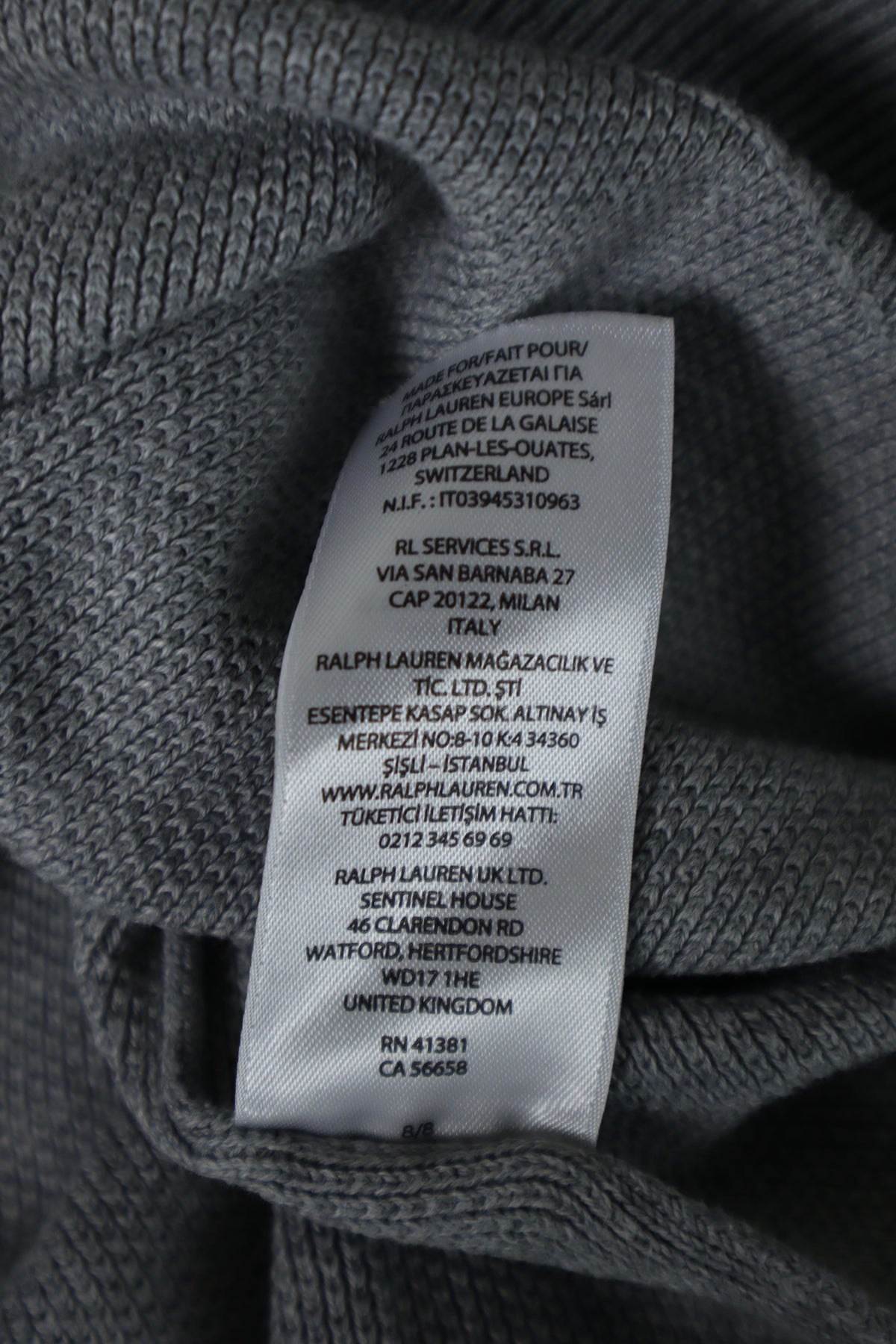 Ralph Lauren trui met kwart rits - S