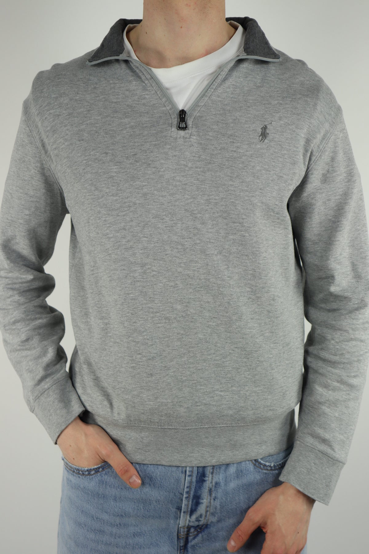 Ralph Lauren trui met kwart rits - S