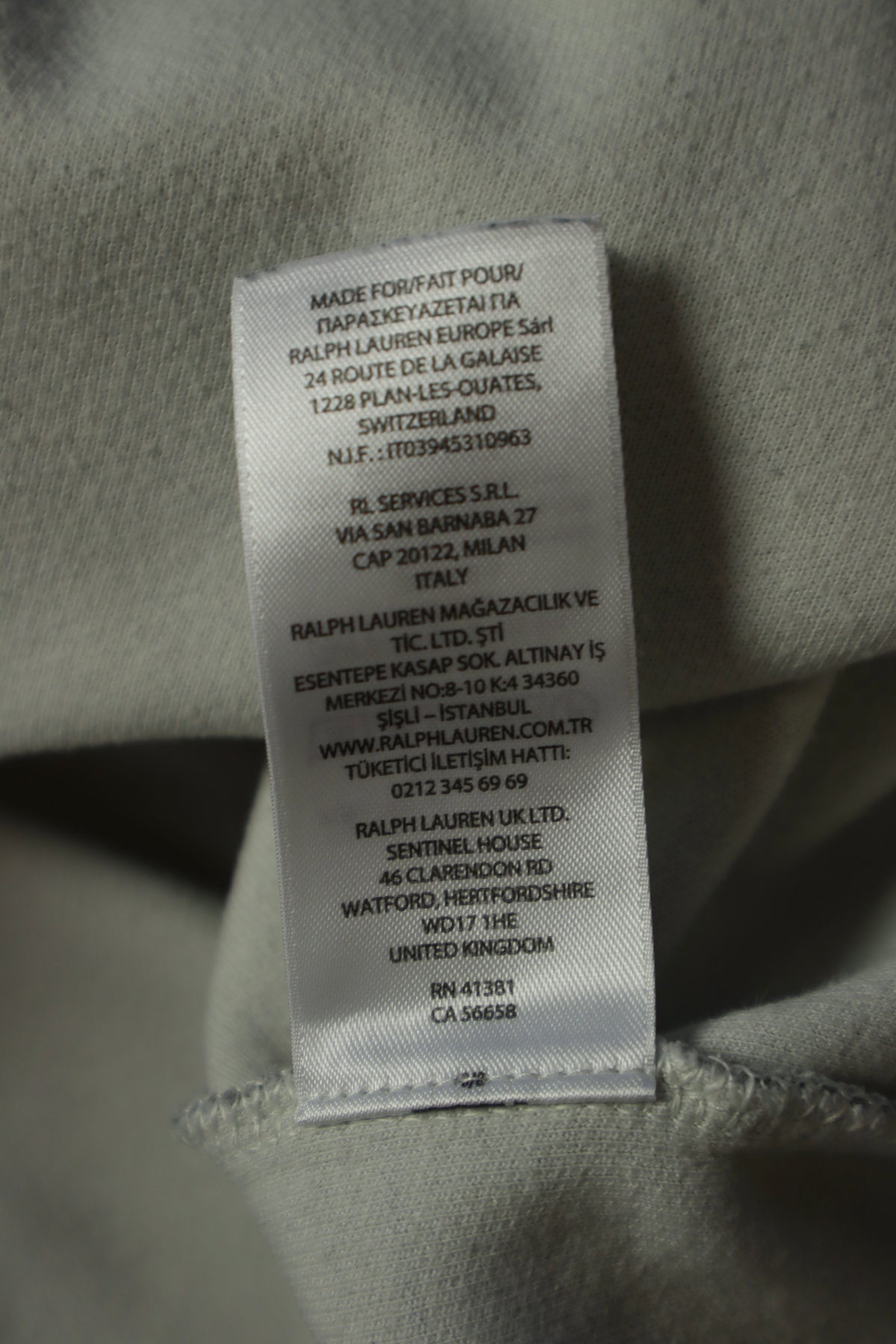 Ralph Lauren hoodie met kwart rits - S