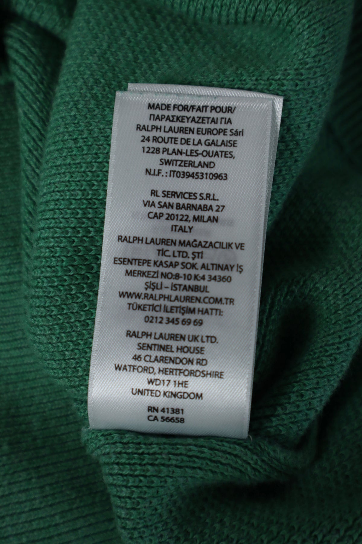 Ralph Lauren trui met kwart rits - M