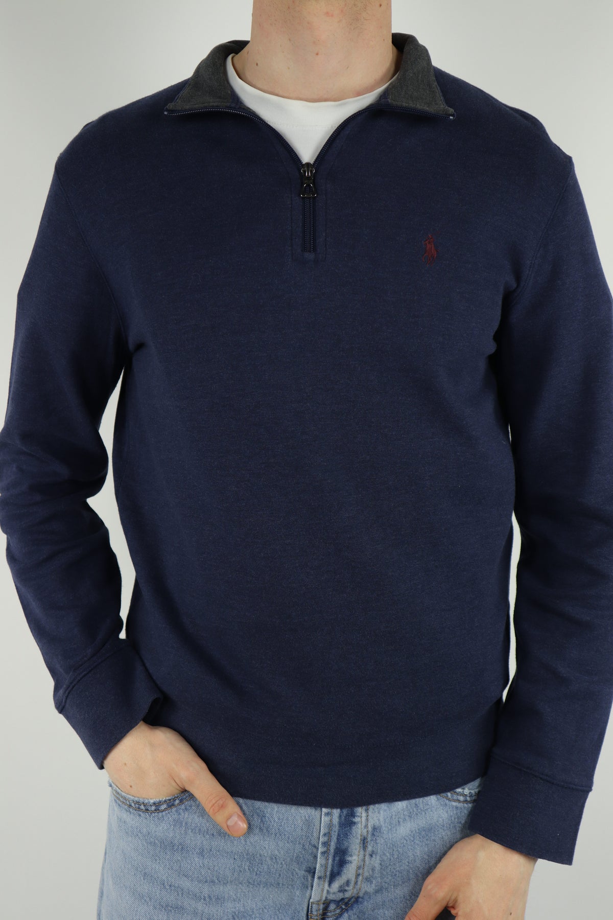 Ralph Lauren trui met kwart rits - S
