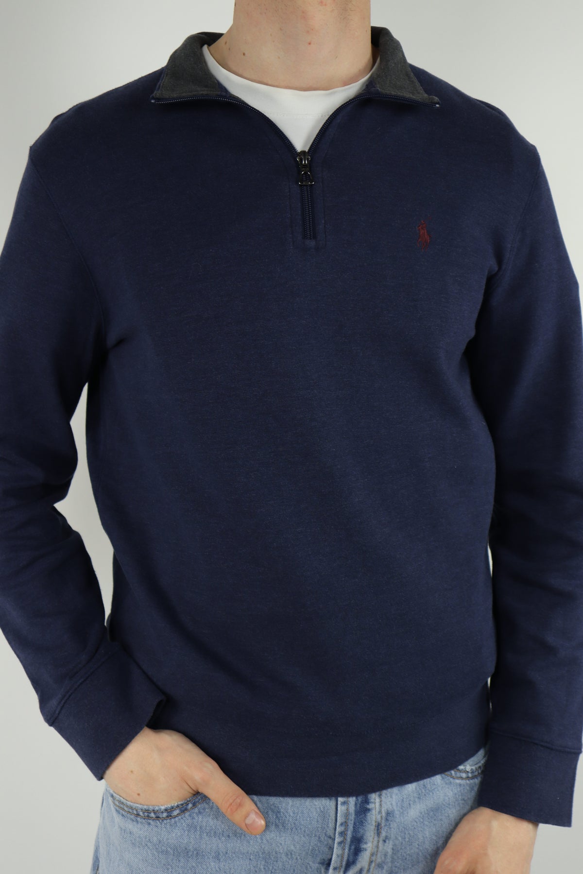Ralph Lauren trui met kwart rits - S