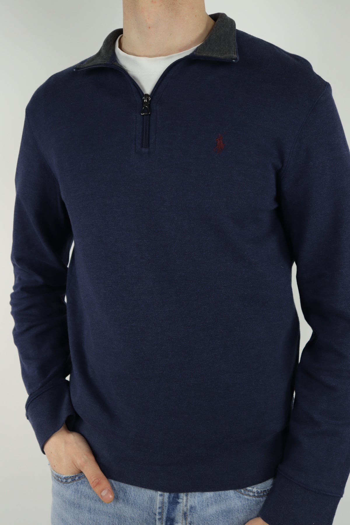 Ralph Lauren trui met kwart rits - S