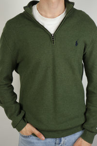 Ralph Lauren trui met kwart rits - M