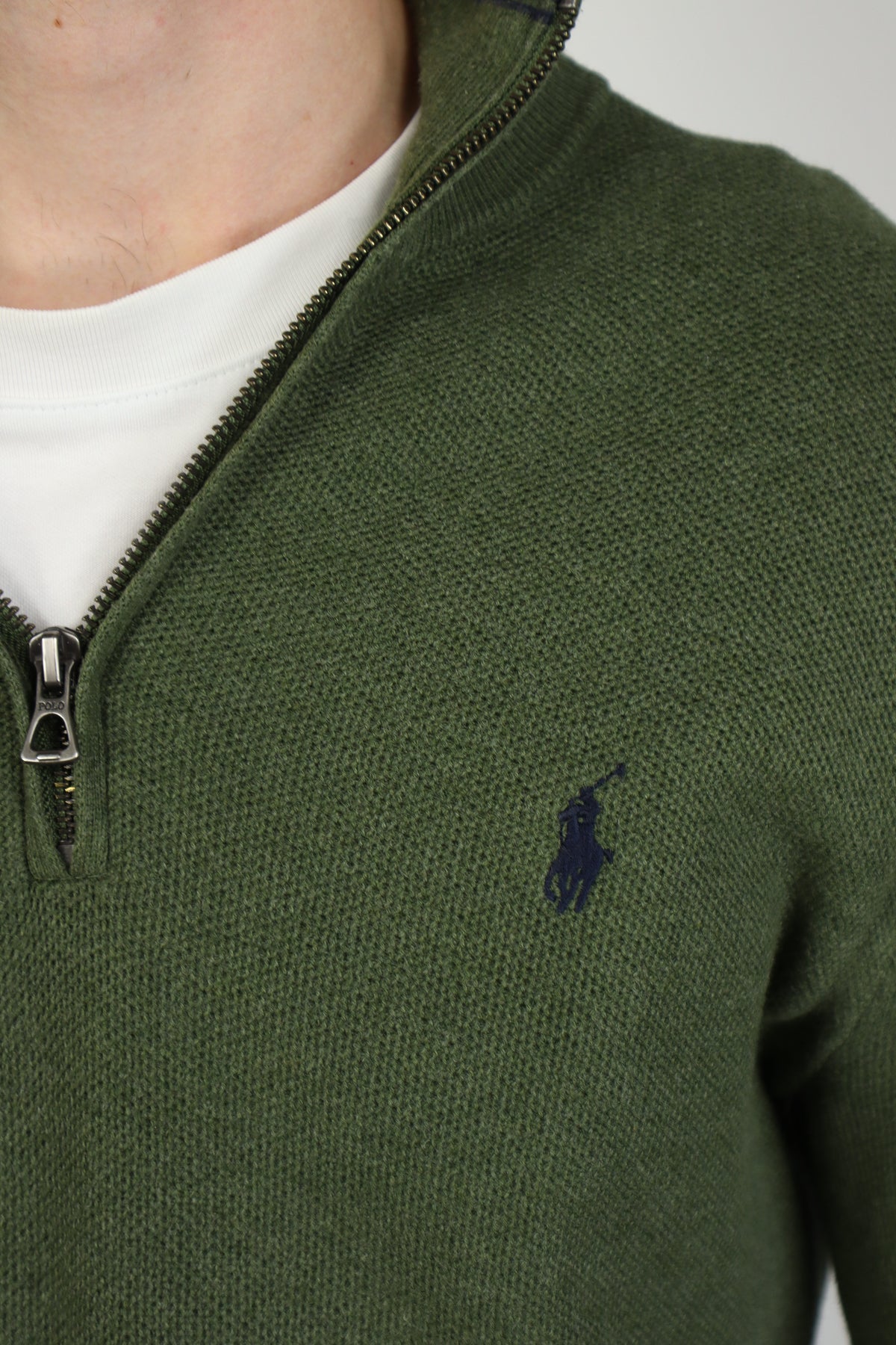 Ralph Lauren trui met kwart rits - M