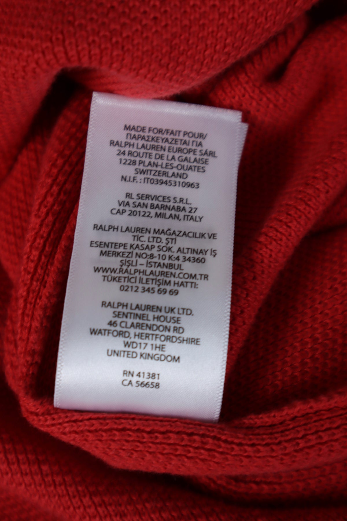 Ralph Lauren trui met kwart rits - L